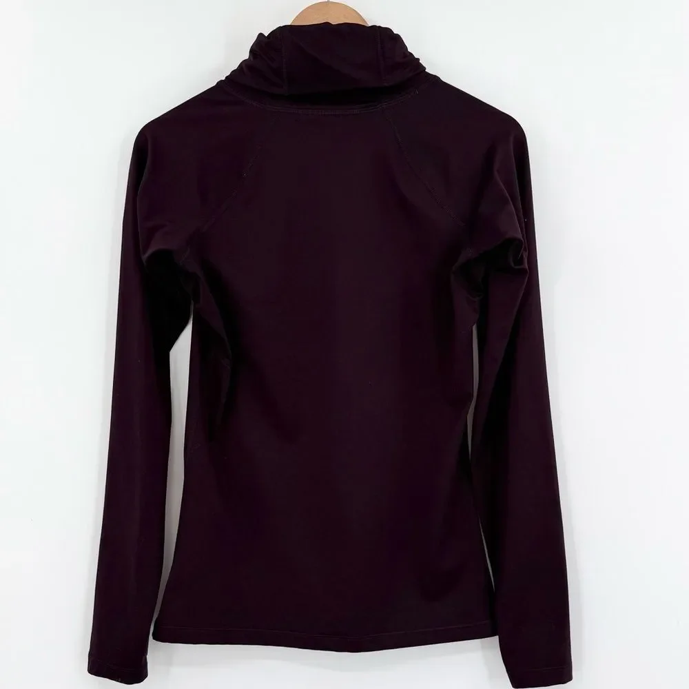 Nike Dri-FIT Cowl Neck Long Sleeve Pullover in Deep Plum | Large